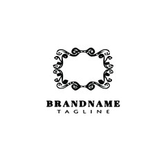 vintage frame border logo cartoon icon design template isolated vector illustration