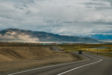 The vicinity of the district center of Kosh-Agach in the south of the Chuysky tract in Altai
