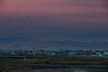 The vicinity of the district center of Kosh-Agach in the south of the Chuysky tract in Altai