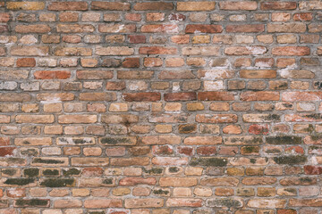 Rustic worn brick wall pattern as background