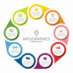 Infographic design template with place for your data. Vector illustration. - 455143854