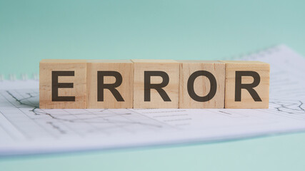 error word made with building blocks, business concept
