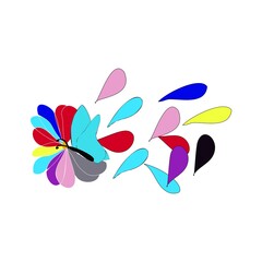 Obraz premium Abstract butterfly and FLOWER PETALS
