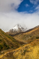 Obraz premium Mountain villages at the foot of the Southern Kaçkars