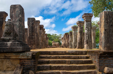 Fototapeta premium Ruins of the Royal Council Building. Polonnaruwa, Sri Lanka