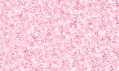 background design pink music notes.