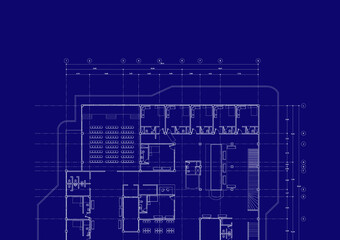 Obraz premium Write a blueprint hospital architecture for building.