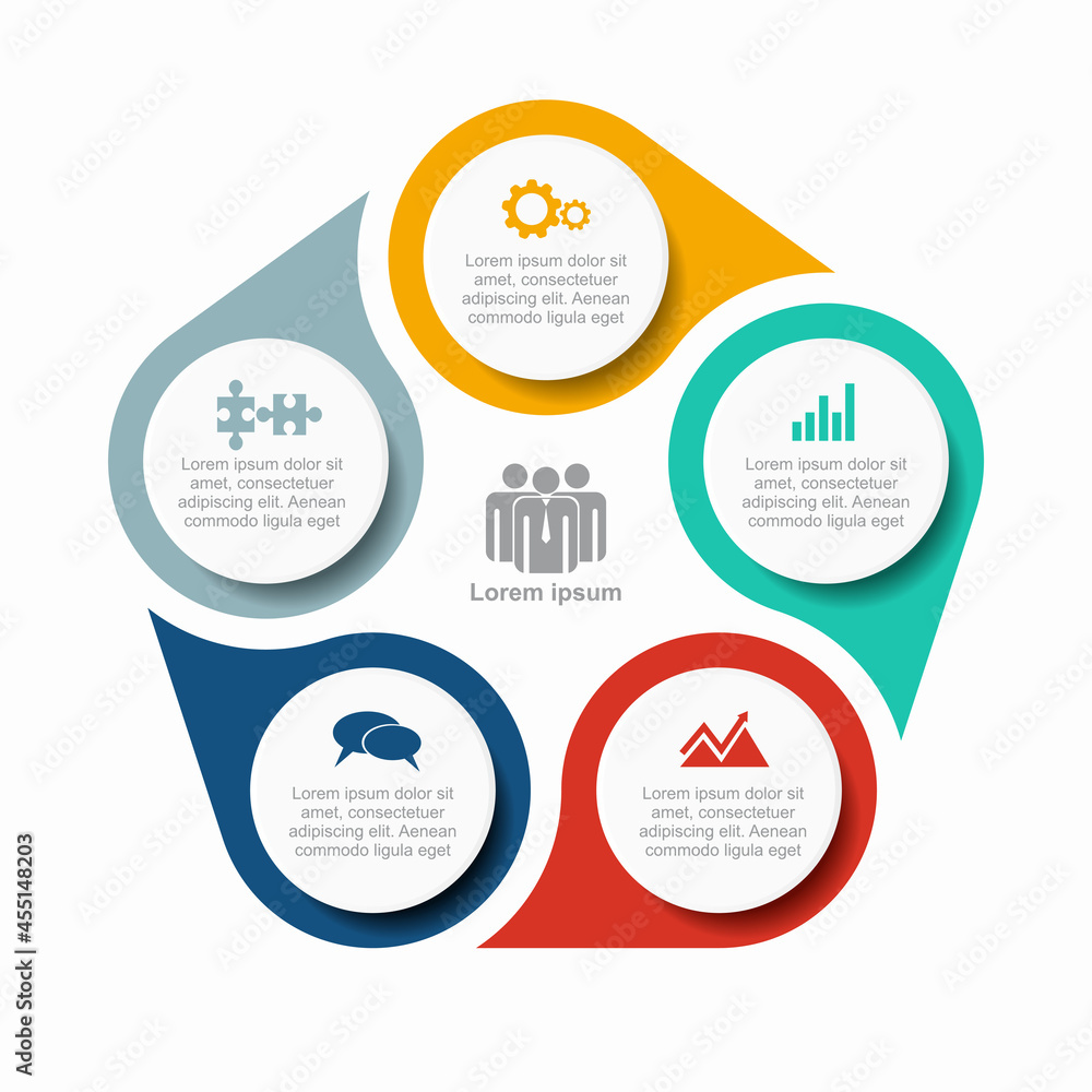 Poster infographic design template with place for your data. vector illustration.
