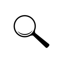 Search icon. Magnify glass. Research find icon vector. Lens, look magnifier, loupe sign. Search symbol illustration. Seek, explore, enlarge. Web button magnification