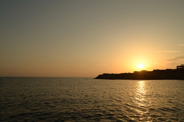 Fototapeta na wymiar Greek Island at Sunset 