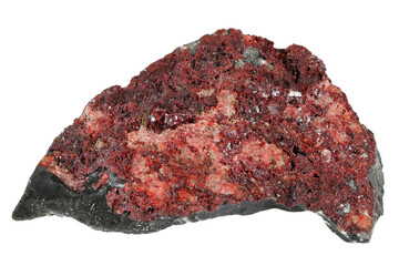 cinnabar from Puerto Las Senales, Spain isolated on white background