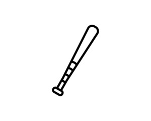 Obraz premium Baseball bat icon. Trendy modern flat linear vector Baseball bat icon on white background from thin line sport collection, editable outline stroke vector illustration