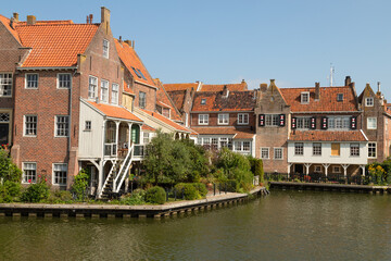Fototapeta na wymiar Enkhuizen, a medieval fishing town on the former Zuiderzee in West Friesland, the Netherlands.