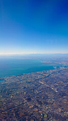Tokyo view from airplane