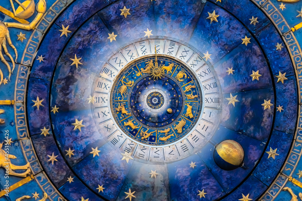 Poster Droste effect background. Abstract design for concepts related to astrology and fantasy.