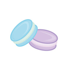 Cake flat icon. Cupcake pictogram for web. Line stroke. Treat isolated on white background. Outline vector eps10