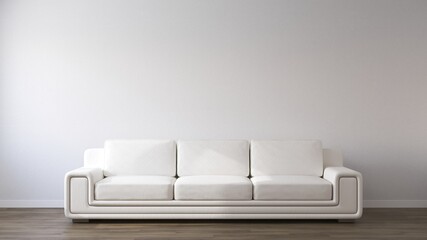 Empty living room with sofa.