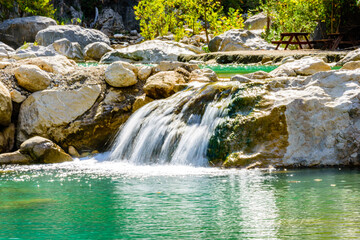 Waterfall in a Goynuk canyon. Antalya province, Turkey