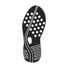 Footprint vector icon.Black vector icon isolated on white background footprint.