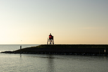 Fototapeta premium Ijsselmeer zonondergang