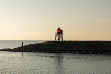 Fototapeta premium Ijsselmeer zonondergang