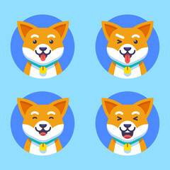 cute dog character vector