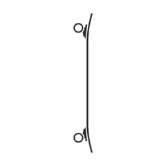 Skateboard vector icon.Black vector icon isolated on white background skateboard.