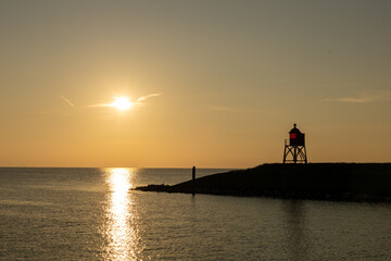 Ijsselmeer bij zonsondergang
