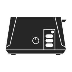Toaster vector icon.Black vector icon isolated on white background toaster.