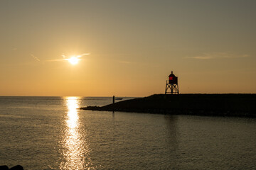 Ijsselmeer bij zonsondergang