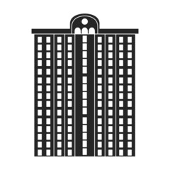 High buildings vector icon.Black vector icon isolated on white background high buildings.