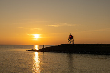 Ijsselmeer bij zonsondergang