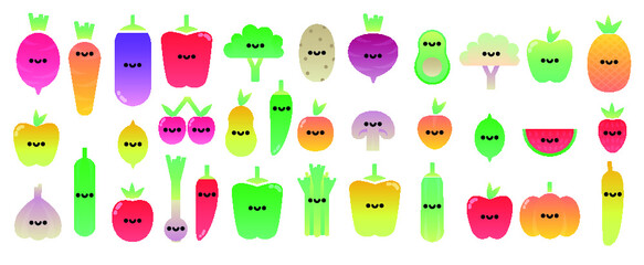 Kawaii Fruit and Vegetable