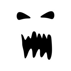 halloween face silhouette emotion in fantasy style