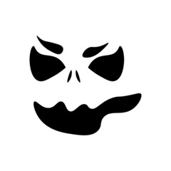 halloween face silhouette emotion in fantasy style