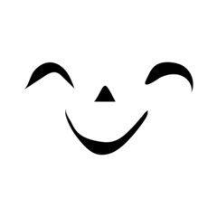 halloween face silhouette emotion in fantasy style