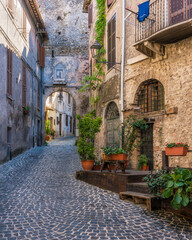 Fototapeta na wymiar Scenic sight in Palombara Sabina, beautiful little town in the province of Rome, Lazio, Italy.