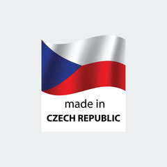 made in Czech Republic vector stamp. badge with Czech Republic flag	