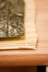 Homemade sushi roll preparation – in progress 