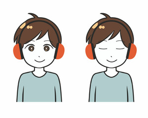 ヘッドホン　男の子