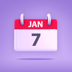 3D Calendar - January 7th