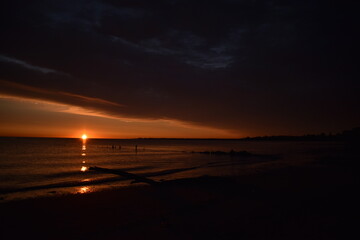 Naklejka premium Sunrise at the New Jersey shore.