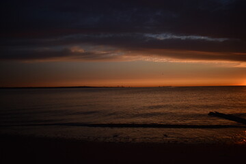 Sunrise at the New Jersey shore.