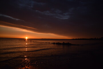 Sunrise at the New Jersey shore.