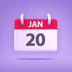 3D Calendar - January 20th