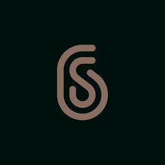GS or SG logo design inspiration vector template
