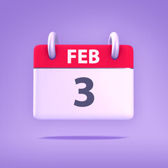 3D Calendar - February 3rd