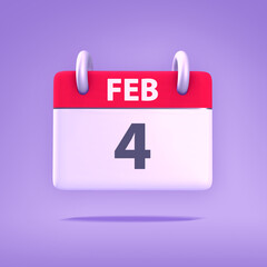 3D Calendar - February 4th