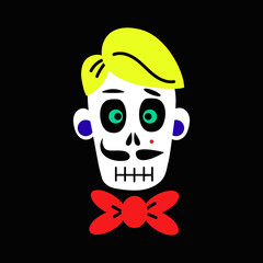 Skull of zombie. Skull for Halloween celebration concept designs