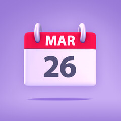 3D Calendar - March 26th